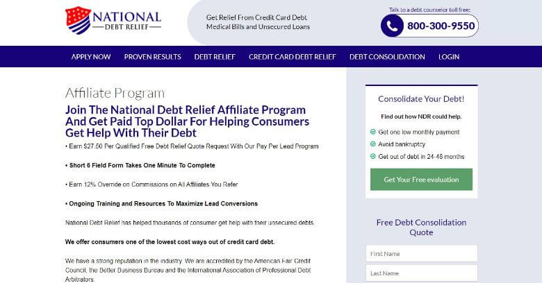 National debt homepage