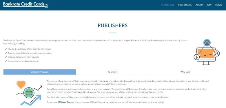 bankrate publisher page