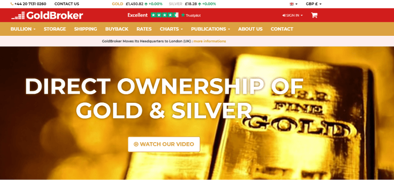 gold broker home page