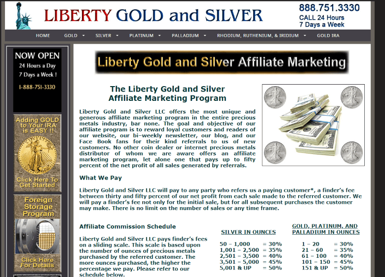 liberty gold and silver homepage