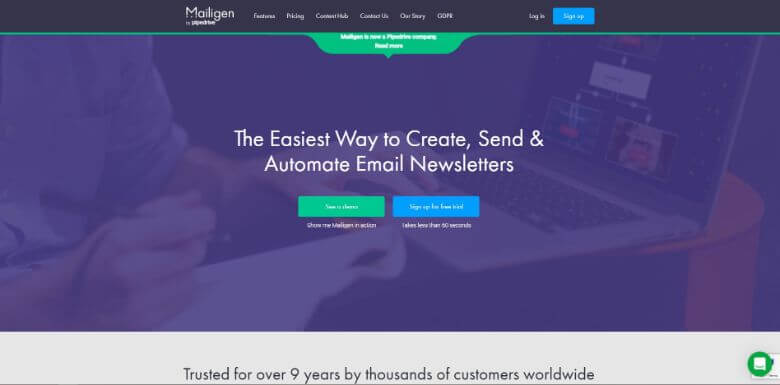 mailgen homepage