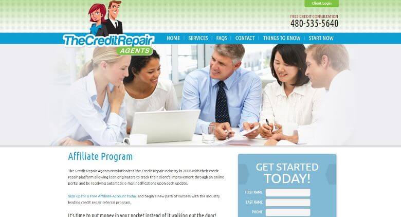 Credit repair agents home page