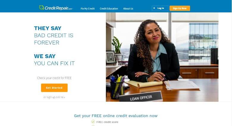 Credit repair homepage