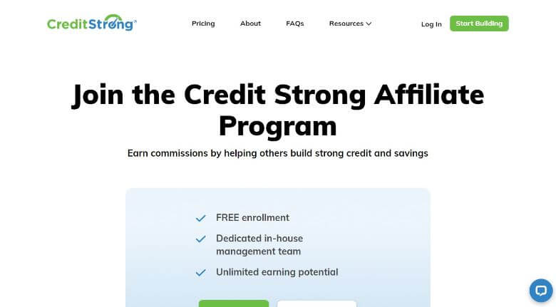 Credit strong affiliate page 