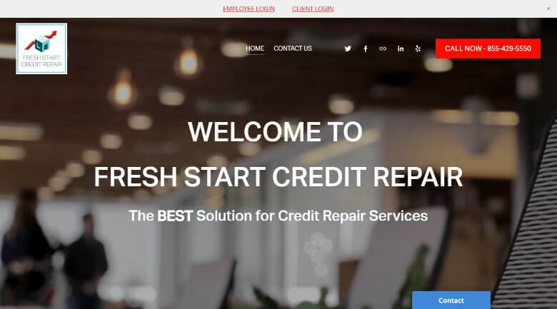 Fresh start credit repair homepage